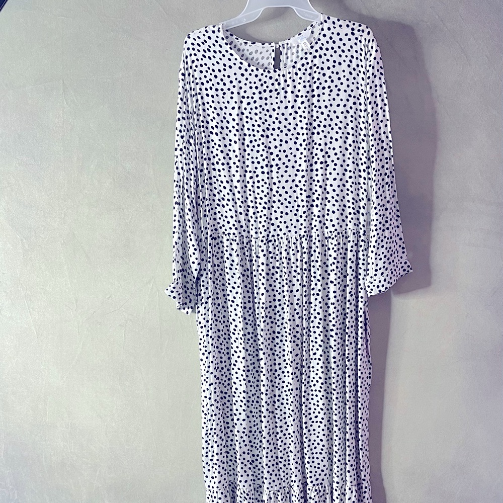 Black and White Polk Dot Midi